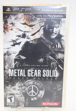 Metal Gear Solid Peace Walker Sony PSP 2010 Black Label CIB Tested Konami