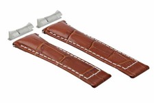 LEATHER BAND STRAP FOR ROLEX DAYTONA  END PIECE 116520 COGNAC TAN WS SHORT TQ