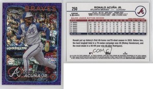 2024 Topps Chrome Purple Speckle Refractor /299 Ronald Acuna Jr Acuña #250