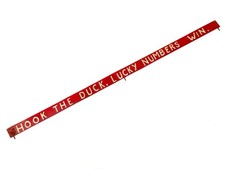 Antique Salvaged Mid 20th Century Fairground Hook A Duck Stall Painted Sign