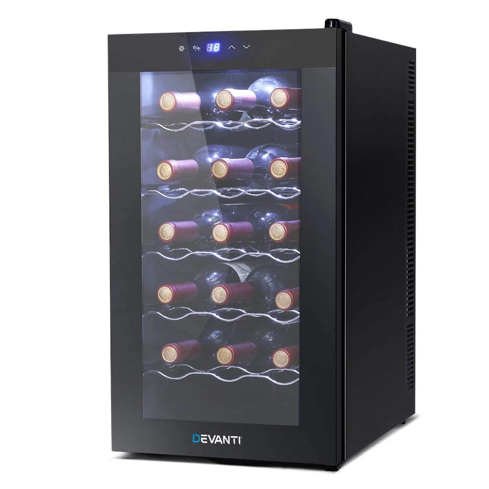 NNEDSZ Wine Cooler 18 Bottles Glass Door Beverage Cooler Thermoelectric Fridge B
Opens in a new wind