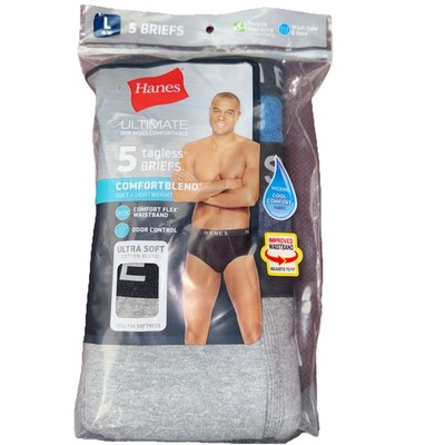 Hanes Ultimate Men's Comfort Flex Waistband Briefs mix color large underwear 