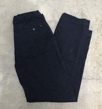 Polo Ralph Lauren Mens 34x34 Navy Pleated Cotton Casual Dress Pants