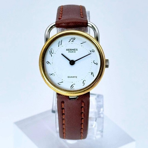 Hermès Arceau Ladies' Quartz Watch Two-Tone White Dial japan