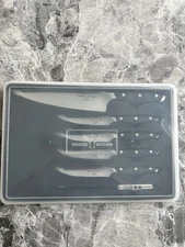 Trusted Butcher 8" Chef's Knife 4 Steak Knives Meat Thermometer Never Been Used