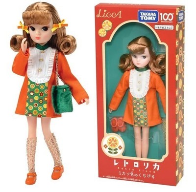 Licca-chan Doll Retro Set Tangerine Lips & Margaret GoGo 100th