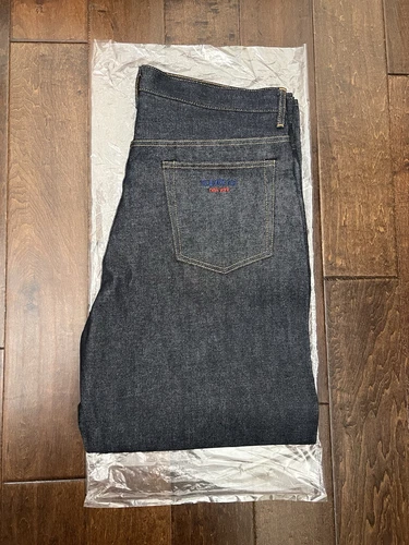 Pantalon jean Supreme SS25 rigide baggy selvedge rigide indigo taille 36 neuf EN MAIN