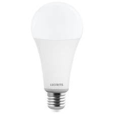 LUXRITE A23 LED Light Bulb 33W E26 4000LM Dimmable 5000K 120V Damp Rated