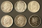 A lot of 6 Dimes w/ variable dates - 5 Roosevelt And 1 Mercury