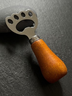 Flaschenöffner Katzenpfote | Edelstahl & Holzgriff | Barzubehör | Geschenkidee