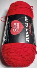 RED HEART SUPER SAVER JUMBO. 1 PartialPK. CHERRY RED. I combine ship. See detail