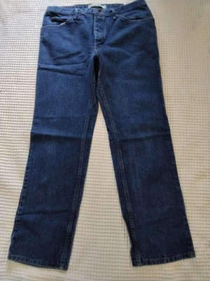 Lee Regular Fit Men s Jeans 38x32 Blue Dark Wash Straight Leg Denim 