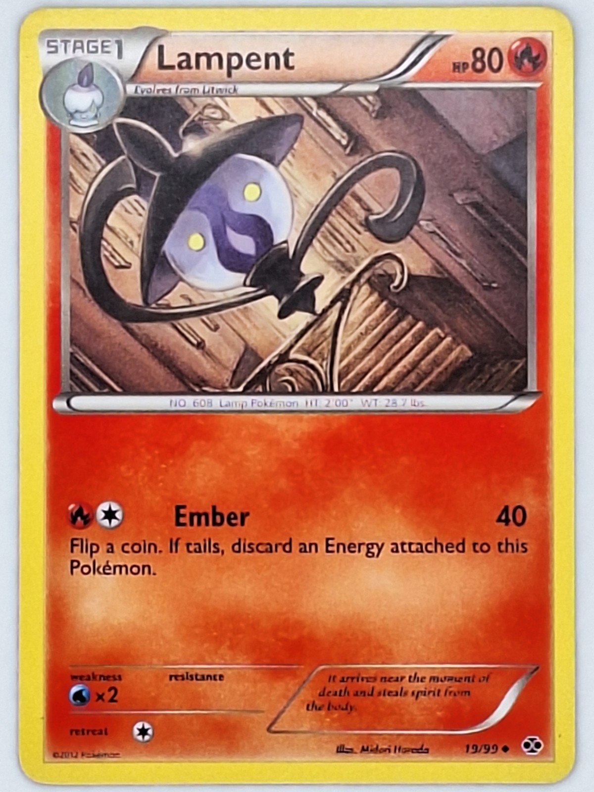 Lampent 19/99 Pokemon - Black and White Next Destinies LP