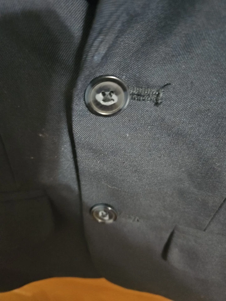 Cat & Jack Boys 2 Button Suit Coat with Flap Pockets Size 4 - Navy - Image 3 of 4