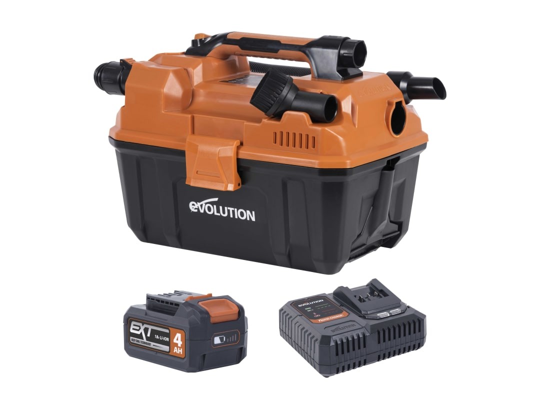 Evolution R11VAC-Li EXT 18V Wet & Dry Vacuum Cleaner with 1 × 4.0Ah Battery