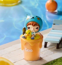 Authentic Hirono × Qoo Blushed After Drinking New Figure Toy Gift 9cm