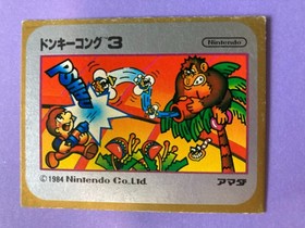 1984 Nintendo Amada Famicom Mini Card Donkey Kong 3 No. 14 Rare Japanese F/S