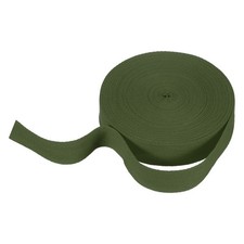 Cotton Twill Tape Ribbon 1.2 Inch 23 Yard Herringbone Webbing Tape, Olive Green