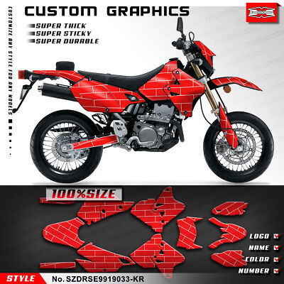 Wrap Design Kit for 1999-2024 Suzuki DR-Z400SM DRZ400E Racing Graphics