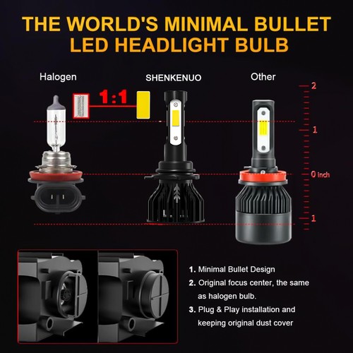 Für Honda Accord 2003-2007 LED Scheinwerfer Birnen Fern-/Abblendlicht 9005 9006 Kit 4x - Bild 41 von 117
