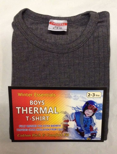 Kids Childrens Boys Thermal Short Sleeve T-Shirt Long Johns Bottoms 2-13 Years - Picture 5 of 11