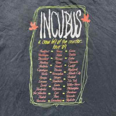 【SALE】INCUBUS 2004 world tour Tシャツ Original vintage 2004 Incubus Tour Shirt | WyCo Vintage