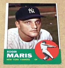 1963 TOPPS #120          ROGER MARIS          YANKEES          EX