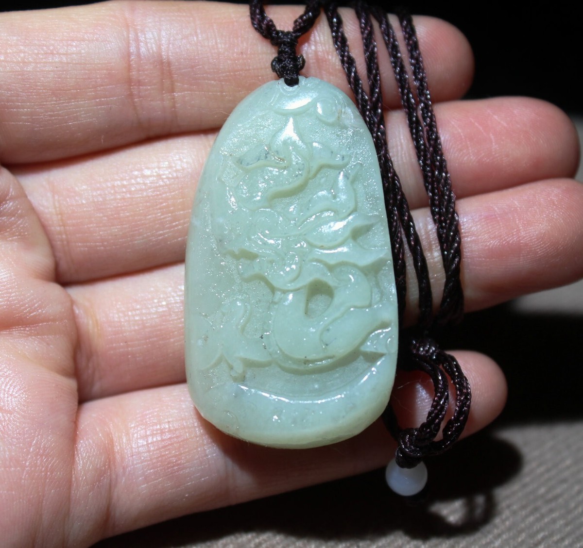 China antique Hetian jade pendant collect natural jade Necklace