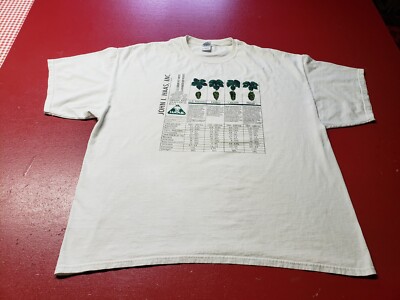 John I. Haas, Inc. Hop Varieties T-Shirt Wht 3XL Gildan 100% Cotton Dbl Sided