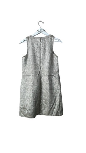 Rachel Zoe metallic gold Jill pleated sleeveless shift dress Size 0 - Picture 5 of 7
