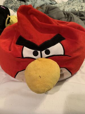 Angry Birds Jumbo Pig Plush Toy Doll RED 12 Inches - W/ Bonus Color Books