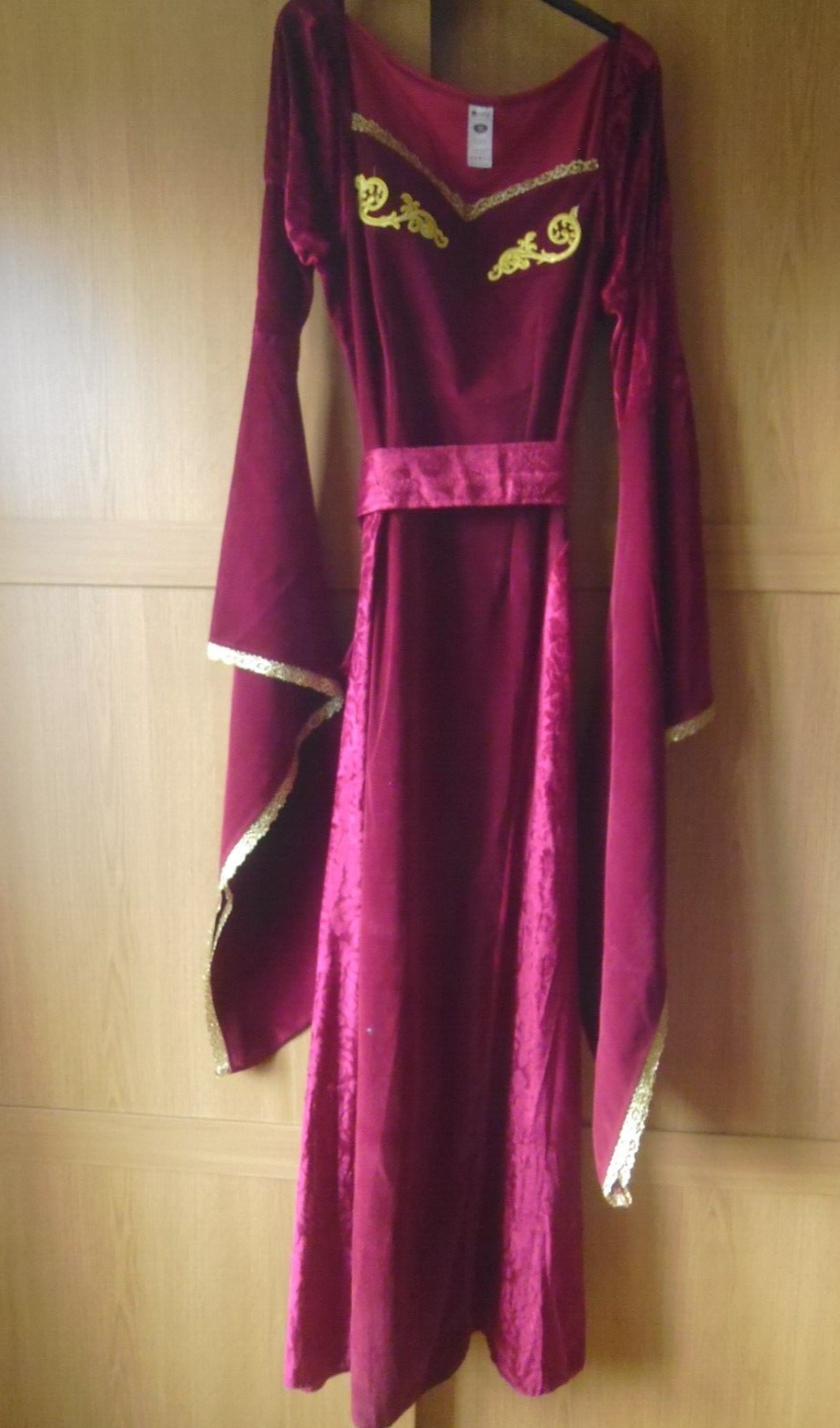 Smiffys Deluxe Medieval Queen dress costume, Medium M 14 16 / Velvet
