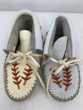 Vintage Beaded Moccasins Guilfair Originals Guilmox Baby Toddler Size 6.5
