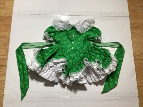 Vestido Lid'l Dolly's Verde y Blanco Concurso Volantes con Diseño de Regalo de Navidad, 3T - Imagen 6 de 7
