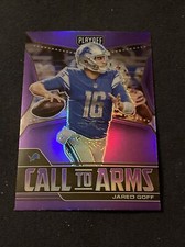 2021 Panini Playoff Call To Arms Jared Goff Purple Prizm #CA-JGO Lions