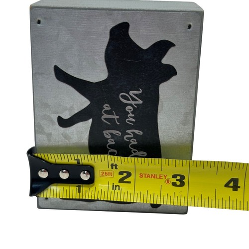 Pig Silhouette Funny Block Sign 4" Rustic Primitive Country Farmhouse Freestand - Picture 6 of 8