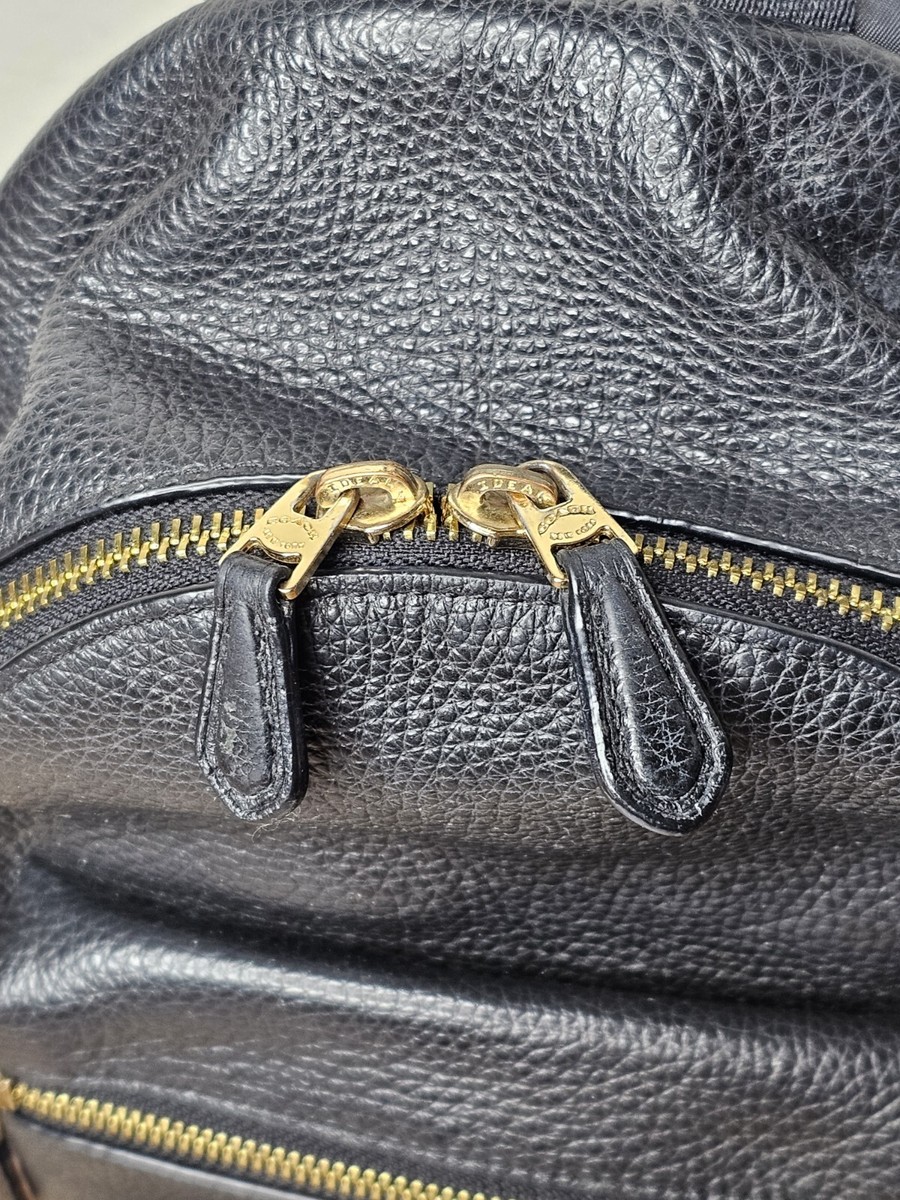 Coach Mini Small Charlie Backpack Pebbled Leather Black  display picture 3