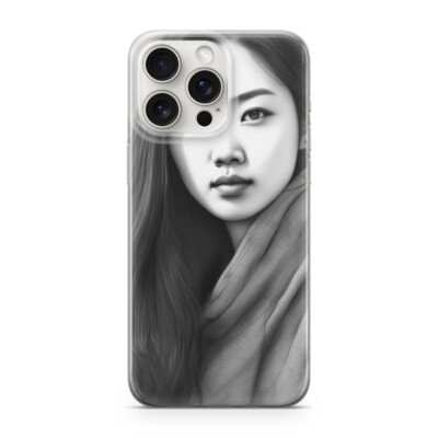 Handy Hülle Transparent iphone 13 PRO MAX Chinese Woman Student M34