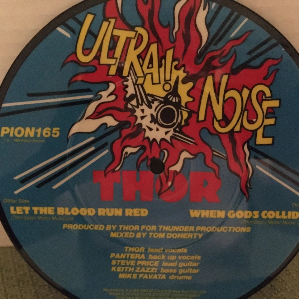 THOR let the blood run red b/w when gods collide LTD 1984 UK VINYL PICTURE DISC - Image 2 of 2