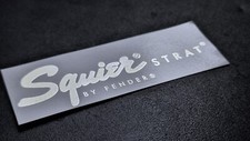 Squier Strat By Fender Solid Silver Waterslide Headstock Decal Waterslide Logo