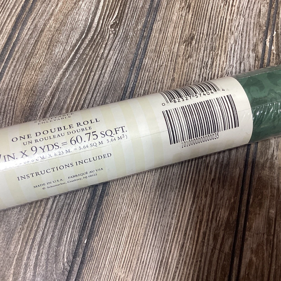 9 YARDS SCHUMACHER 516034 Medallion Leaf Green Wallpaper $450 Retail - Image 4 of 4