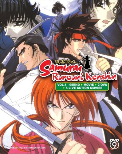 DVD Anime Samurai Rurouni Kenshin Series 1-95 +Movie +2 OVA +5 Live MOV English* - Afbeelding 1 van 5