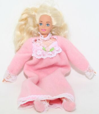 Vintage Mattel 1993 Bedtime Barbie Soft Body Doll Original Pink