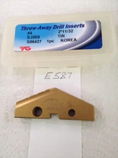 1 NEW 2-11/32" YG SPADE DRILL INSERT BIT.  S06427  #4. TiN COATED. {E587}