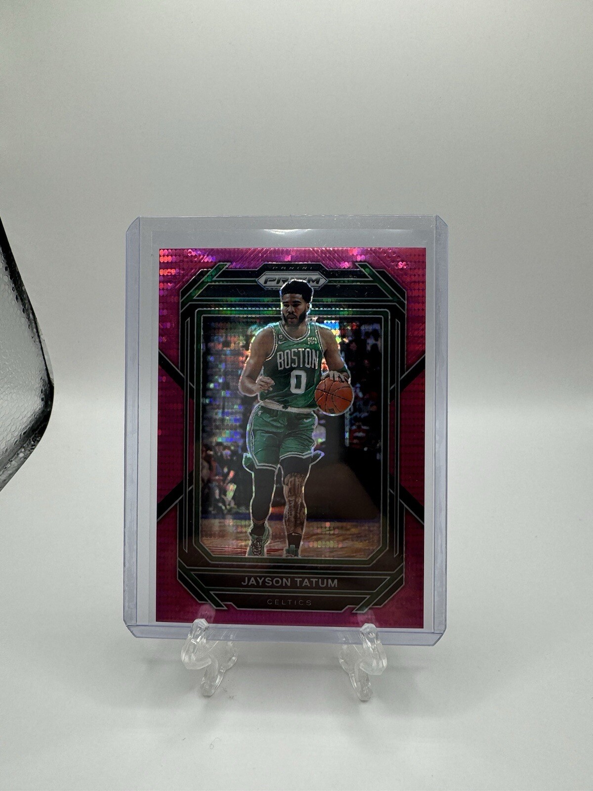 2022-23 Panini Prizm - Pink Pulsar Prizm #17 Jayson Tatum /42
