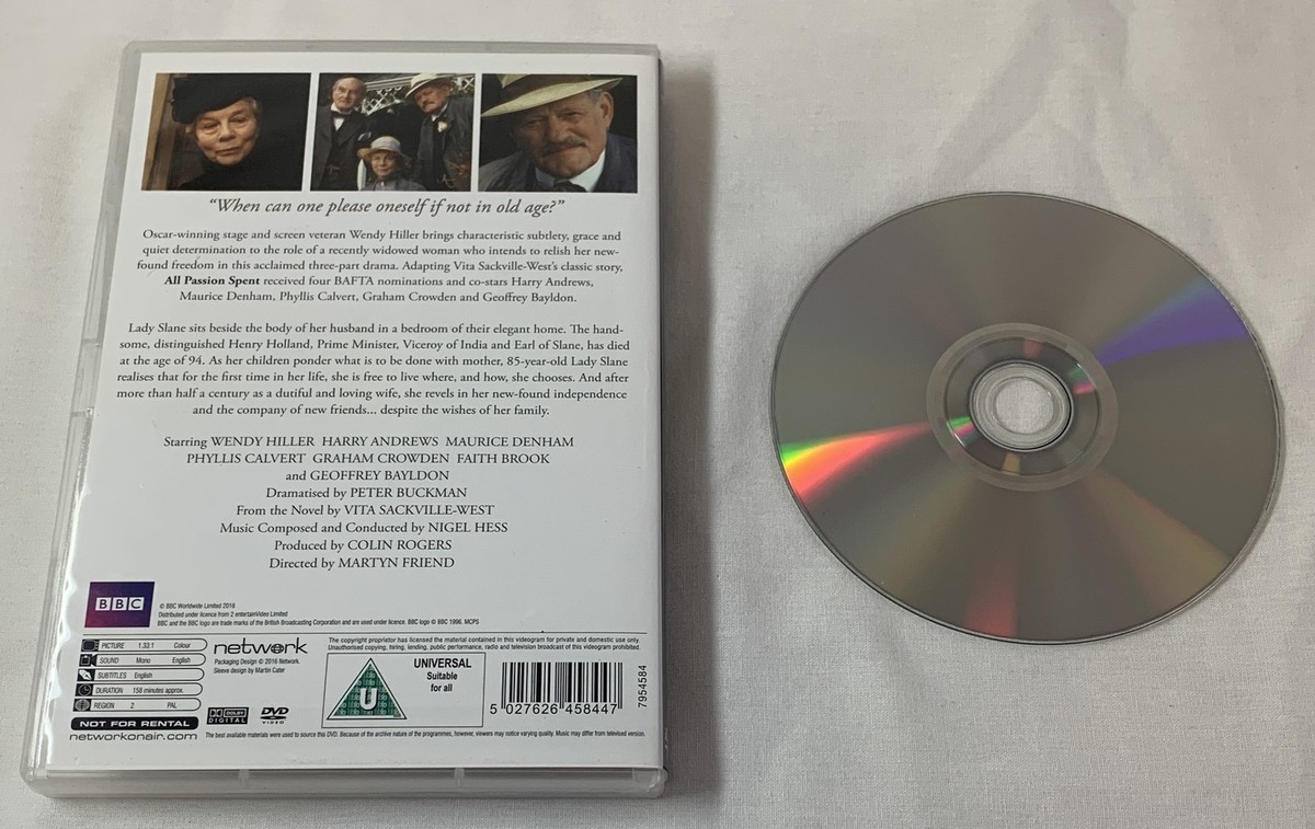 DVD ~ ALL PASSION SPENT Wendy Hiller, Harry Andrews ~ Region 2