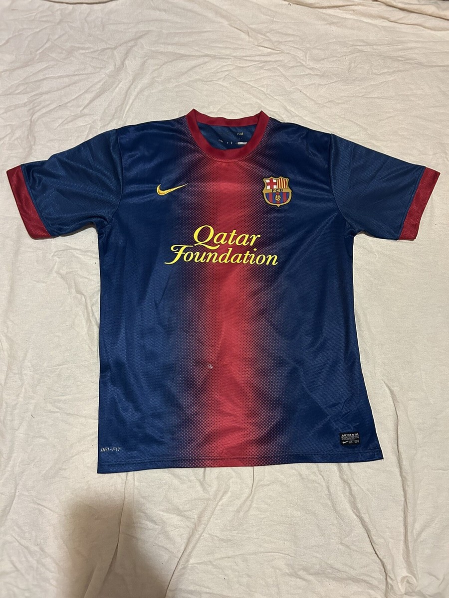 Lionel Messi Barcelona FC Nike Dri Fit Qatar Foundation Jersey