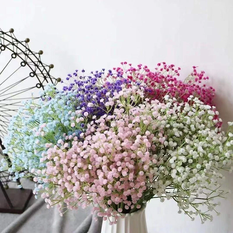 Artificial Babys Breath Flowers With Small Bag Vases Faux Flowers