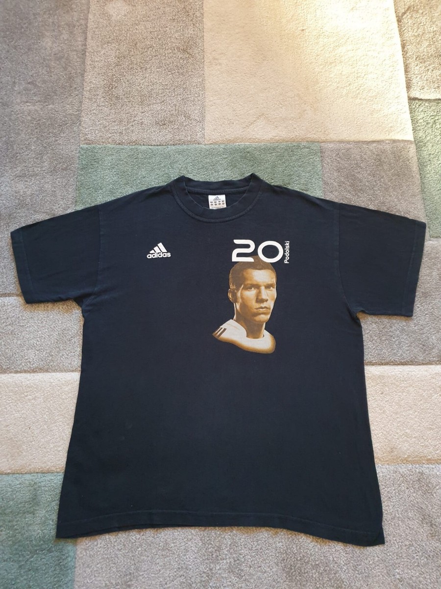 Adidas T Shirt Football Lukas Podolski T Shirt Podolski 20 Black