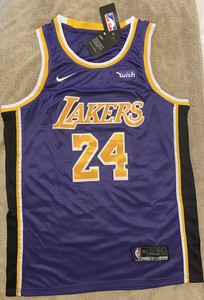 Kobe Bryant 24 Purple Gold Los Angeles Lakers Jersey Size Large Nwt Ebay
